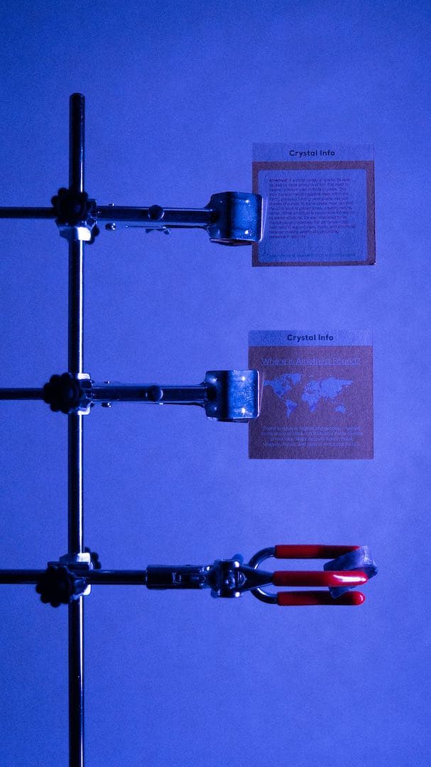 Amethyst crystal cards and raw stone