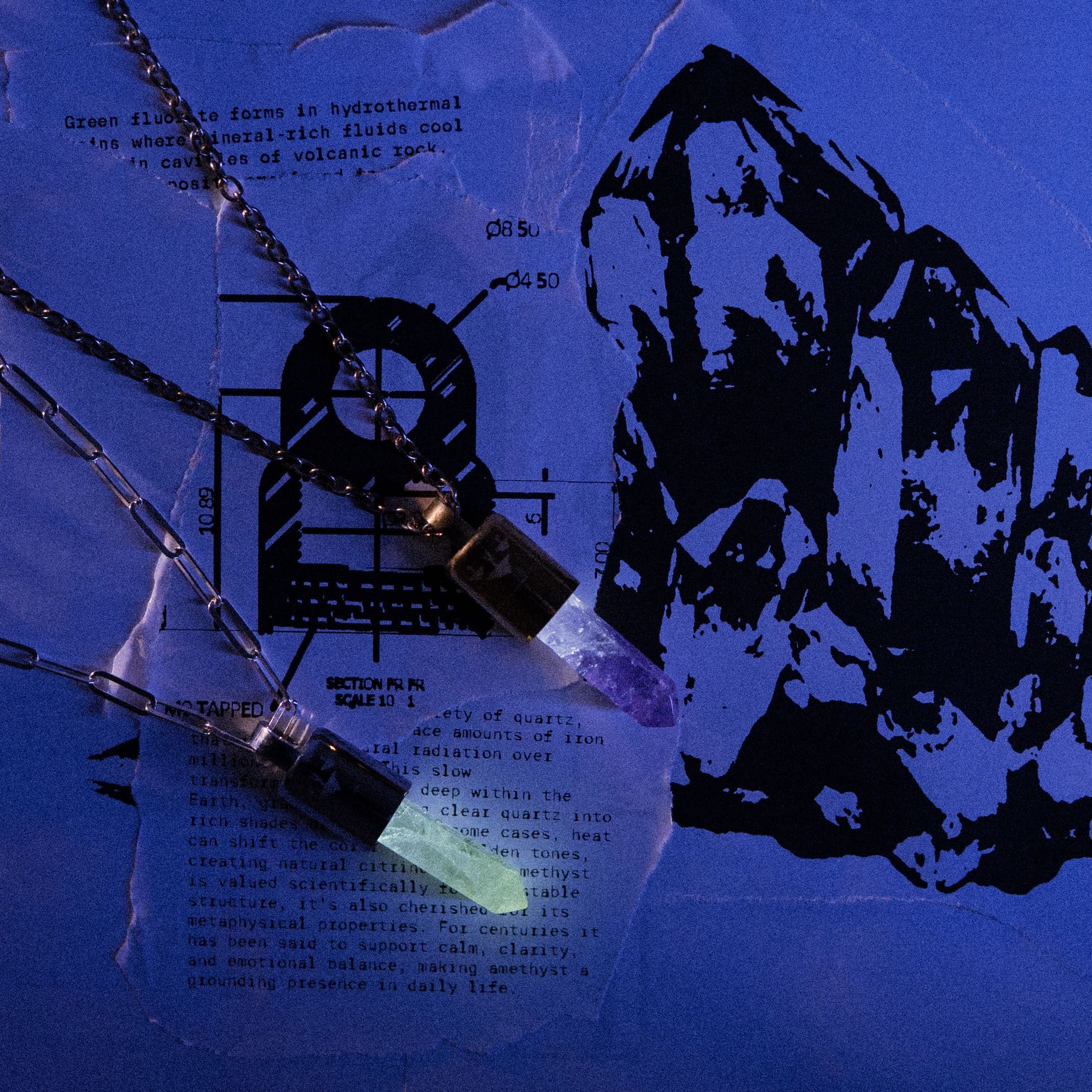 Spire pendants selected for light interaction