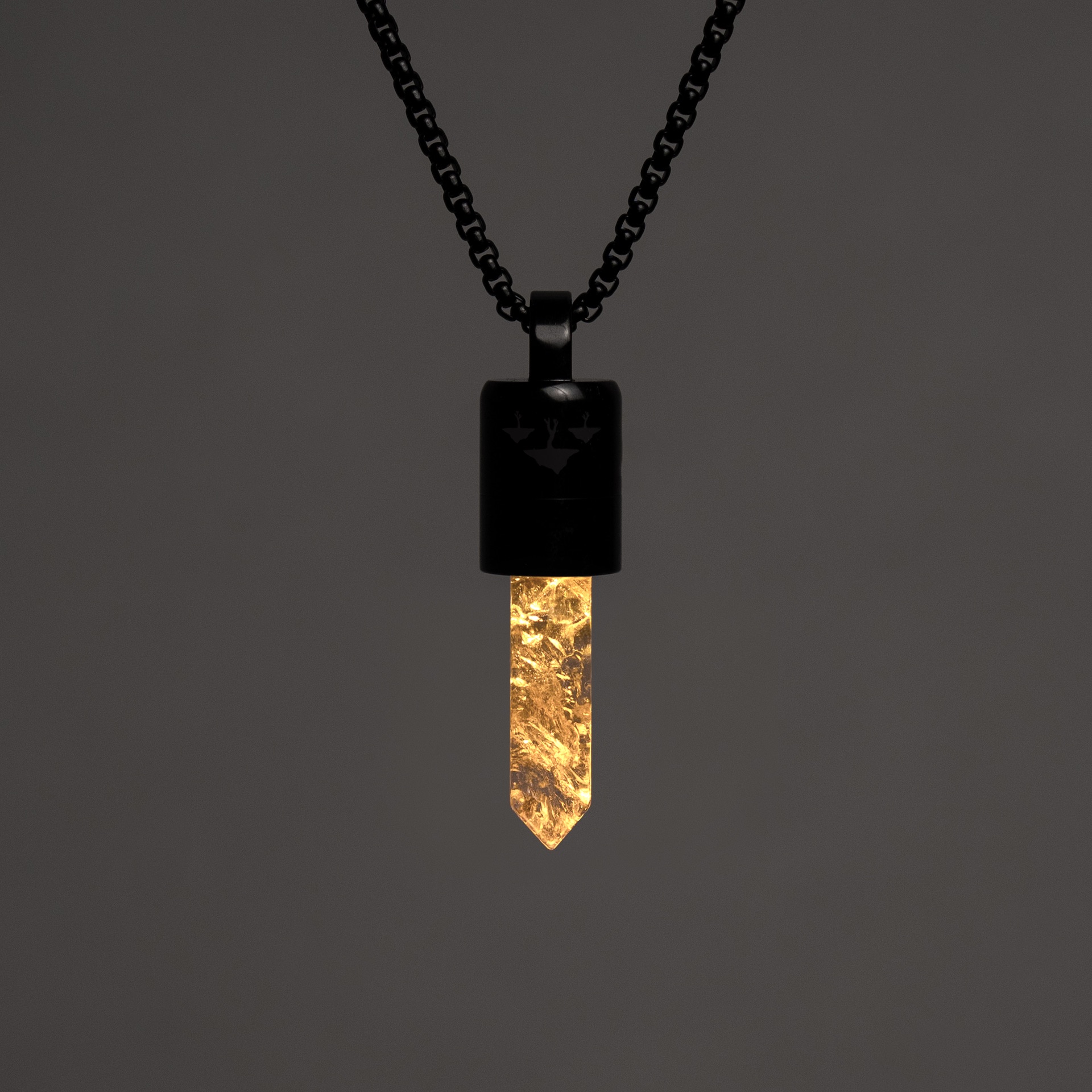 Light Up Crystal Necklace (Citrine) | Spire Pendant | Reserved for